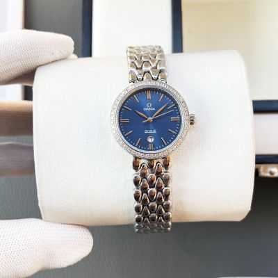 OMEGA DeVille Ladymatic Co-Axial Chronometer Blue Dial Replica 28mm Watch